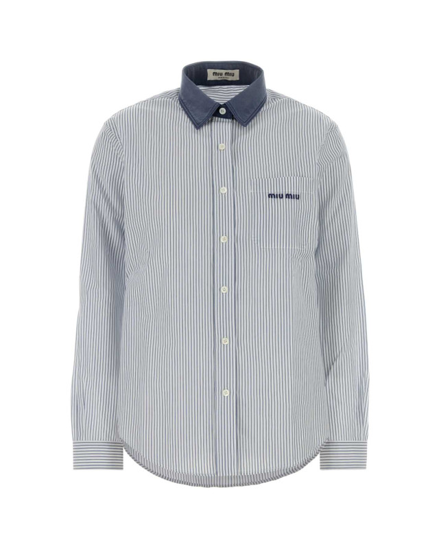 [Miu Miu] Shirts Long Sleeve FW26 MK2053SOOO189F F022X