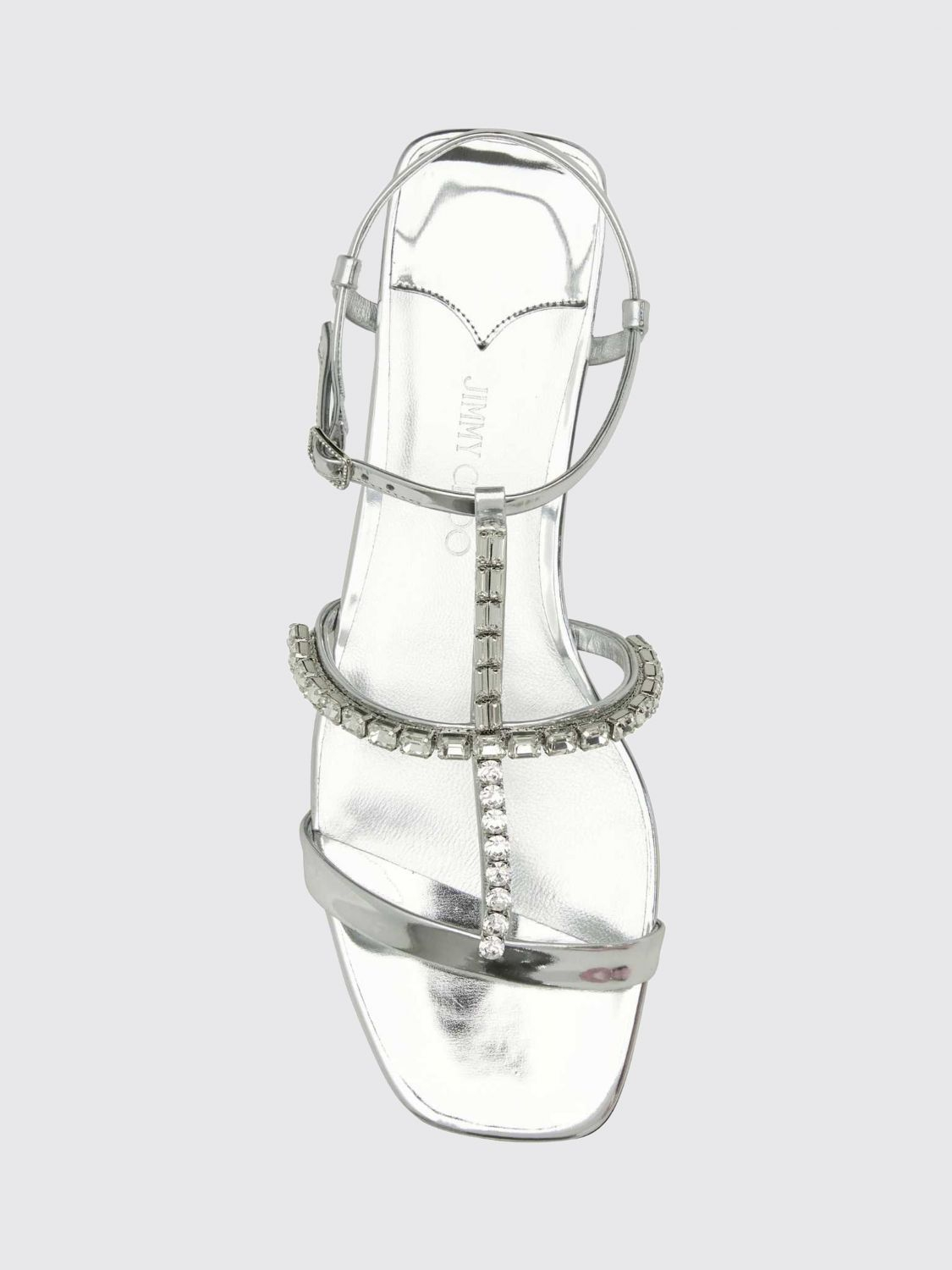 [Jimmy Choo] Sandals SS26 GWYNFLATIOX SILVERCRYSTAL