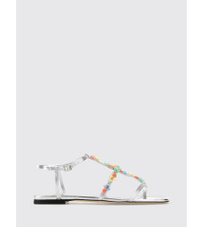 [Jimmy Choo] Sandals SS26 GWYNDAISYFLATEQN SILVERMULTI