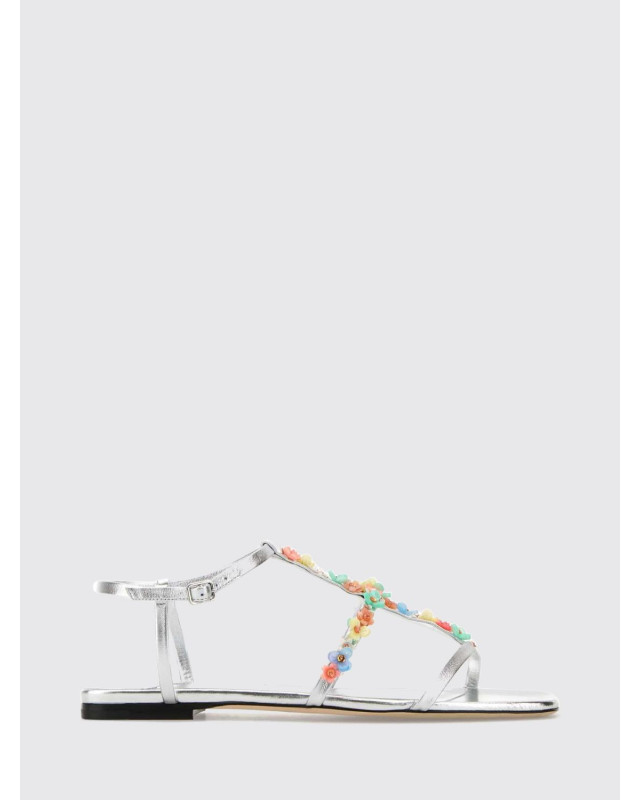 [Jimmy Choo] Sandals SS26 GWYNDAISYFLATEQN SILVERMULTI