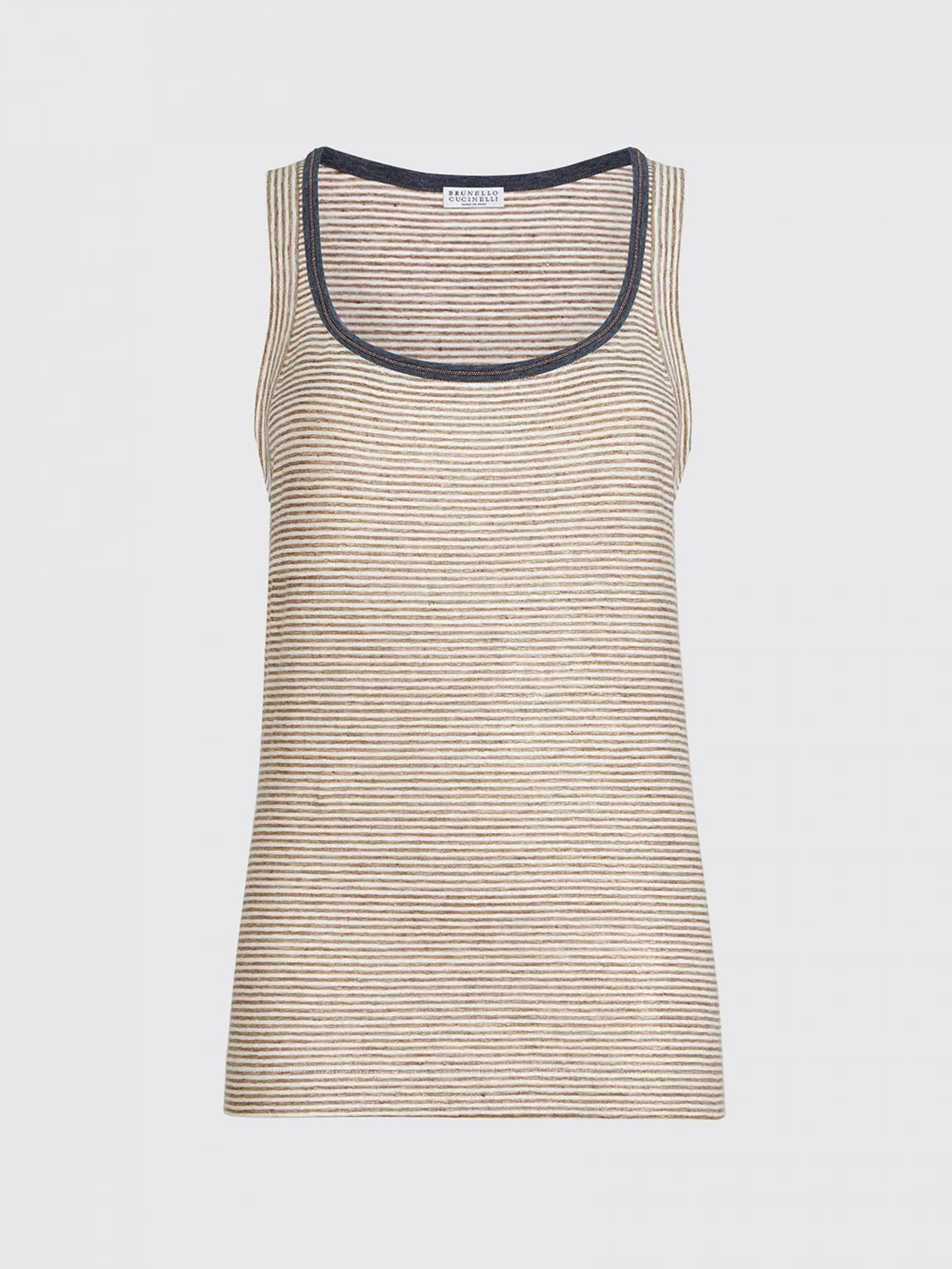 [Brunello Cucinelli] T-shirts Sleeveless SS26 MQ977DU530 C2094
