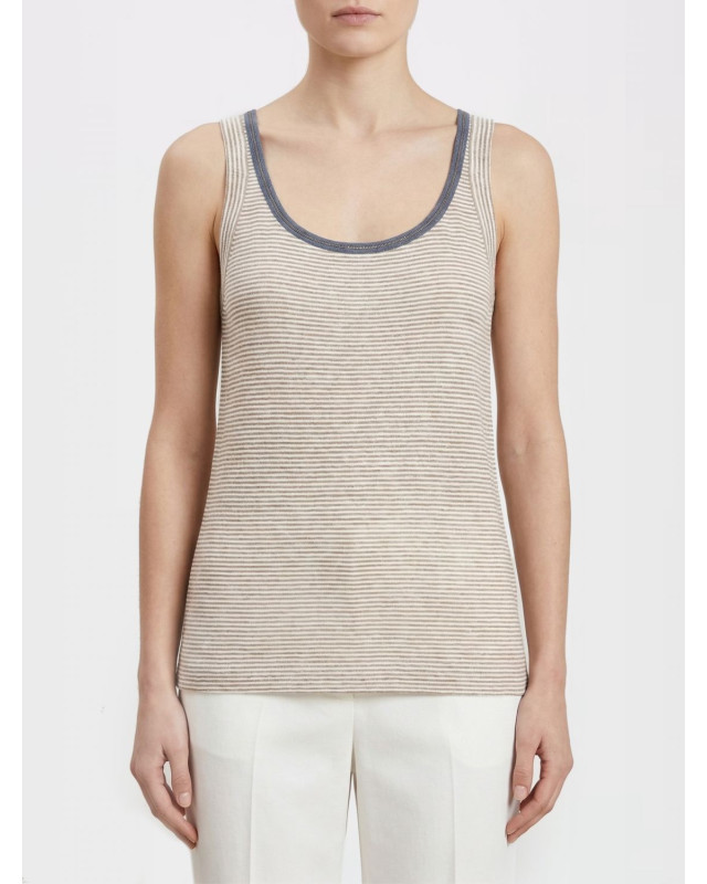 [Brunello Cucinelli] T-shirts Sleeveless SS26 MQ977DU530 C2094