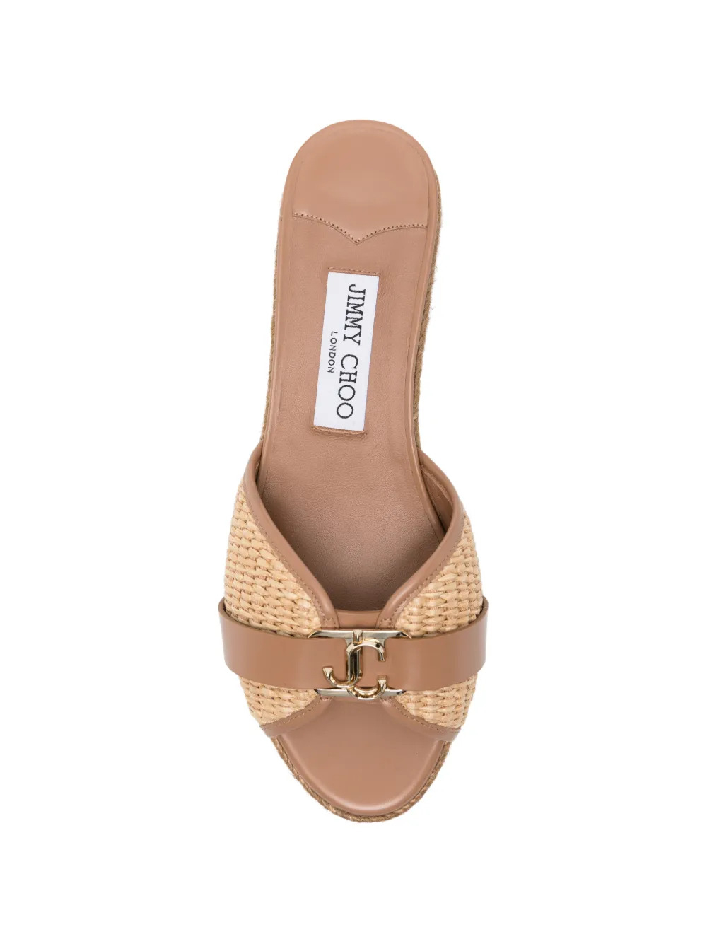[Jimmy Choo] Sandals FW26 LEDAWEDGE50UKNNATURALTOFFEE