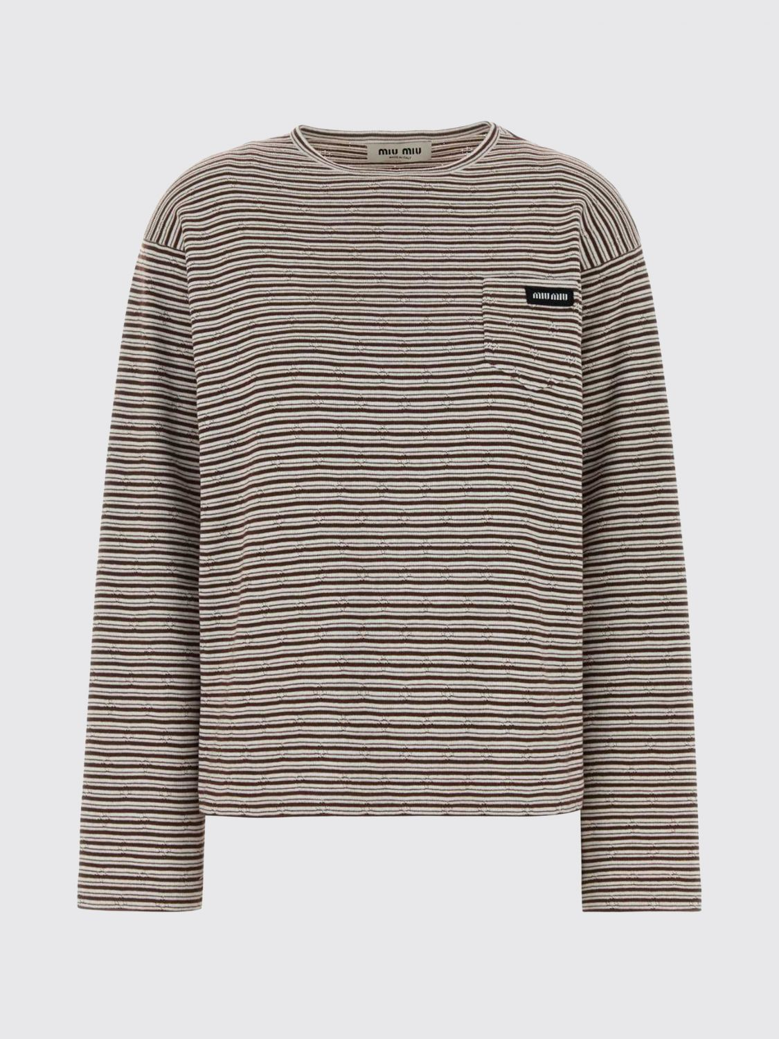 [Miu Miu] T-shirts Long Sleeve FW26 MML06QSOOO195I F0963