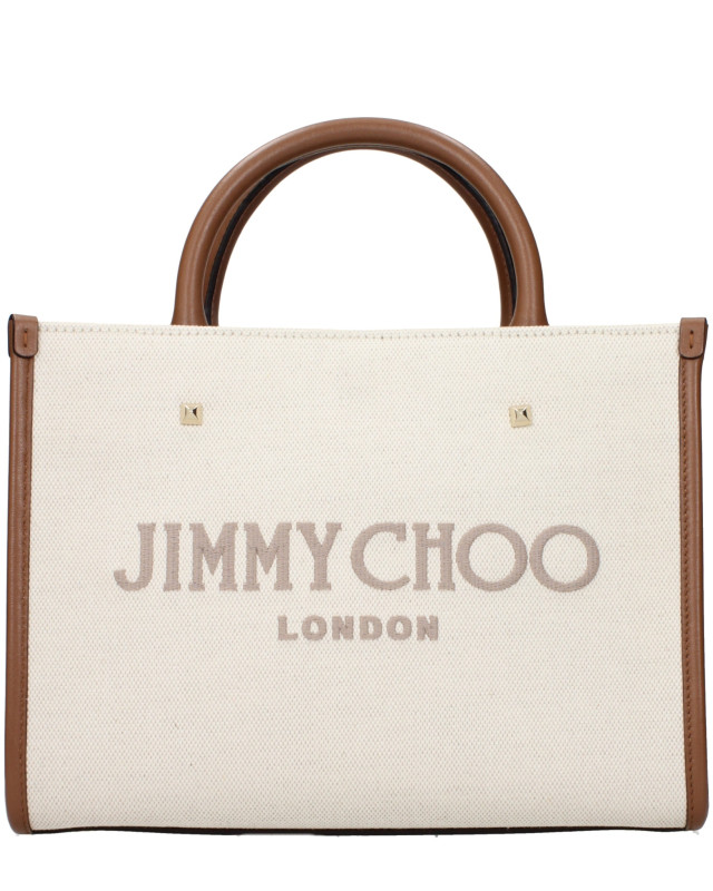 [Jimmy Choo] Tote bag SS25 AVENUESTOTELJJNATURALTAUPEDARKTANLIGHTG