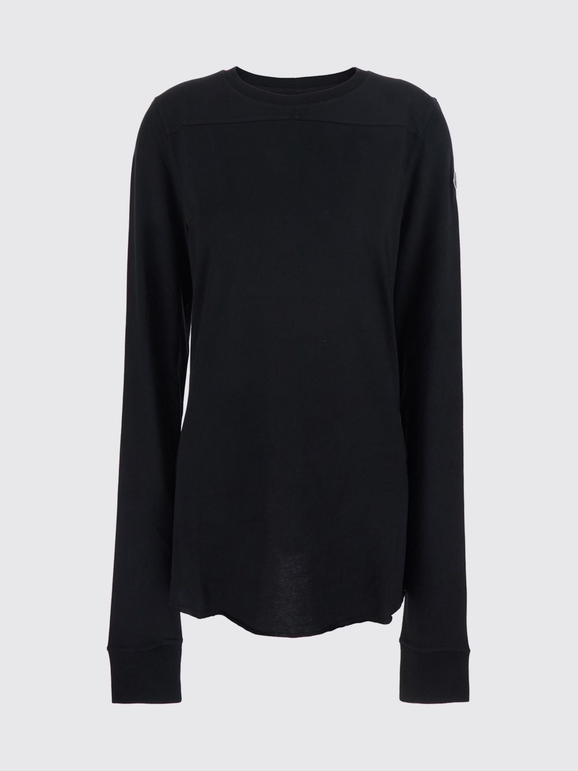[RICK OWENS + MONCLER] T-shirts Long Sleeve SS26 MU01F8D0189AHD 999
