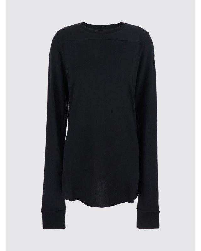 [RICK OWENS + MONCLER] T-shirts Long Sleeve SS26 MU01F8D0189AHD 999