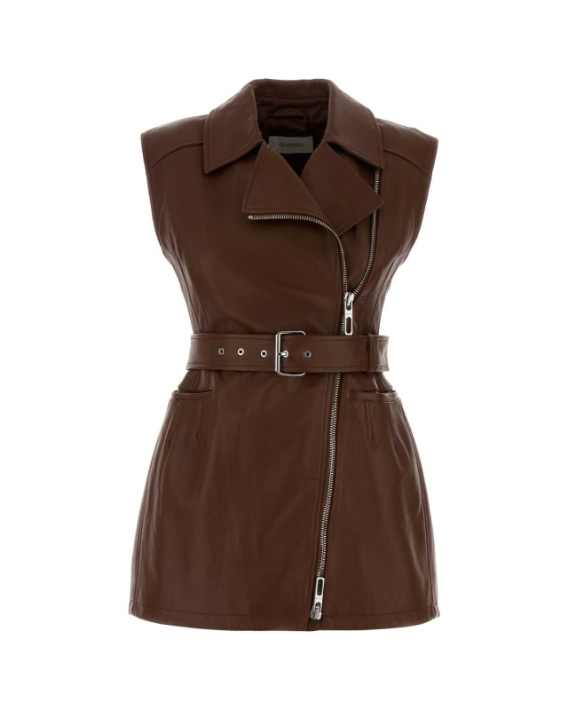 [SPORTMAX] Leather Jacket FW26 2622446031600 001