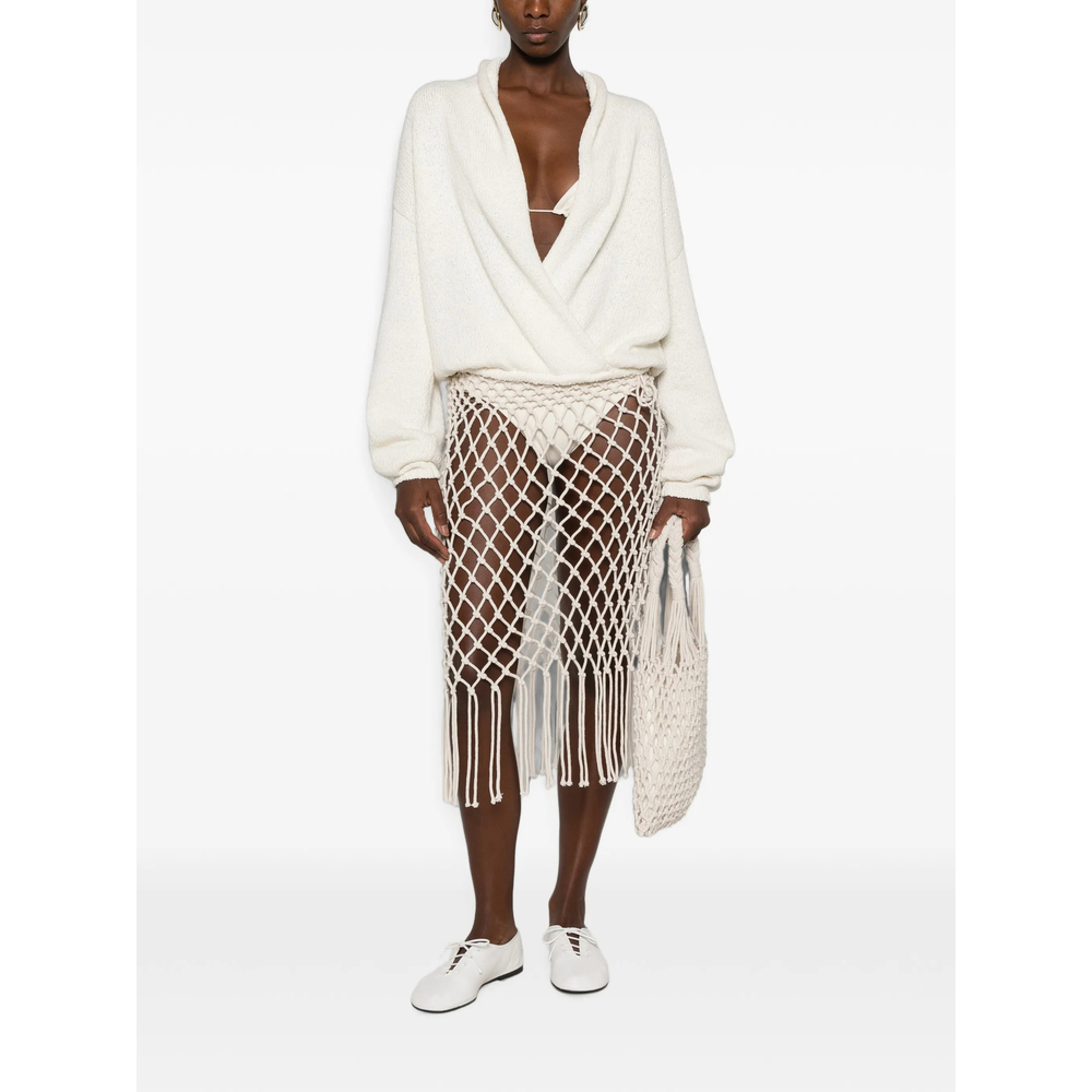 [THE FRANKIE SHOP] Skirt FW26 TROPEA  ECRU