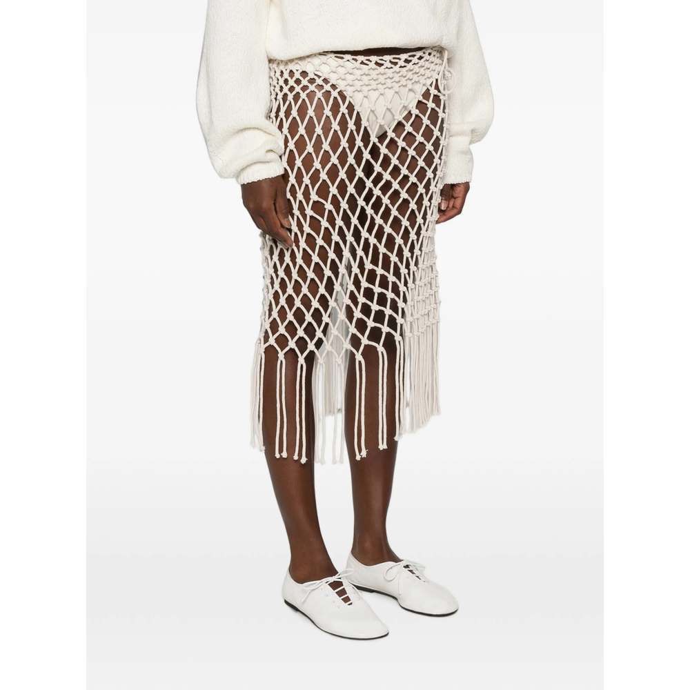 [THE FRANKIE SHOP] Skirt FW26 TROPEA  ECRU