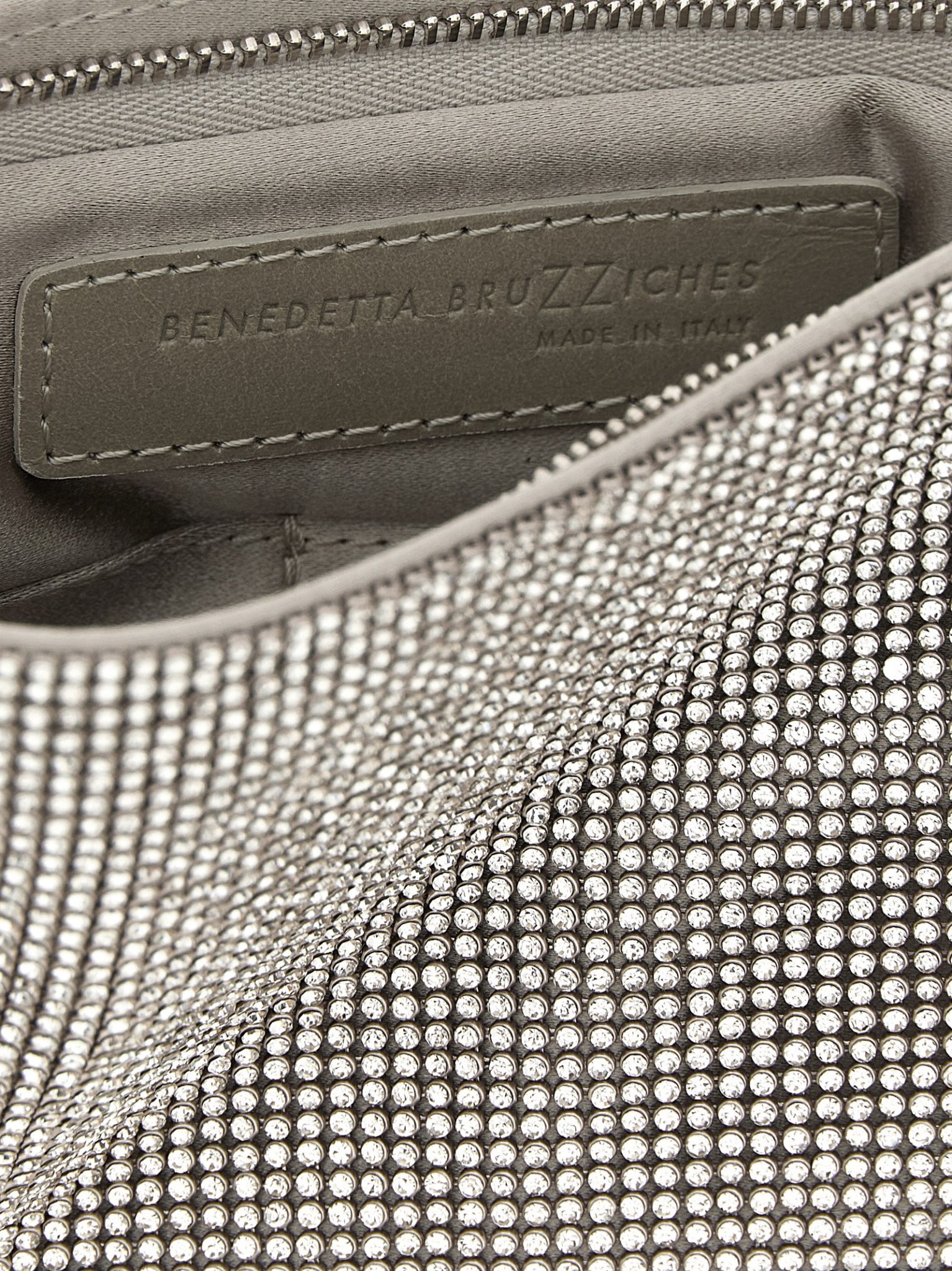 [Benedetta Bruzziches] Clutch bag FW26 0015019CRYSTALONSILVER