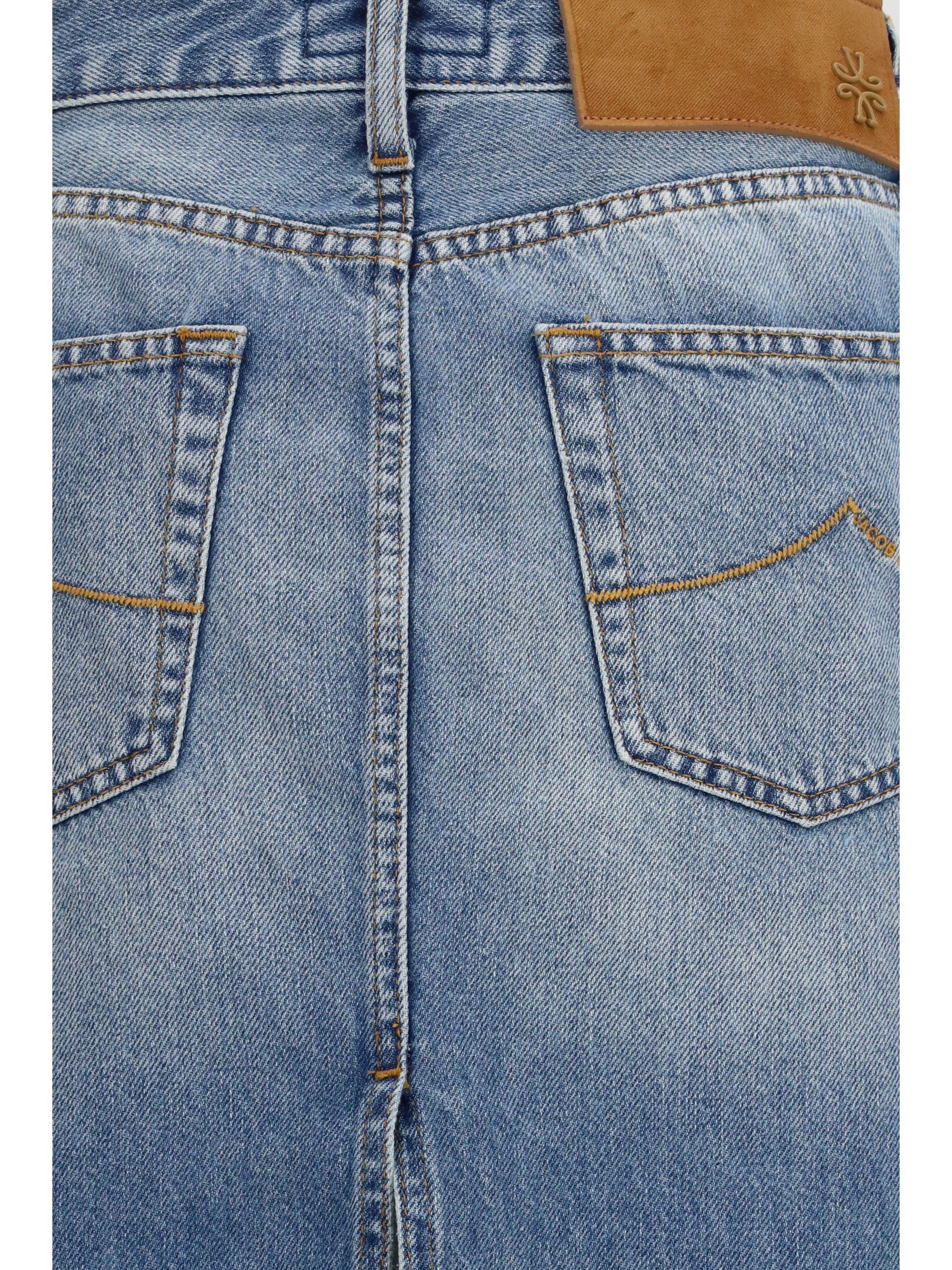 Denim midi Skirt