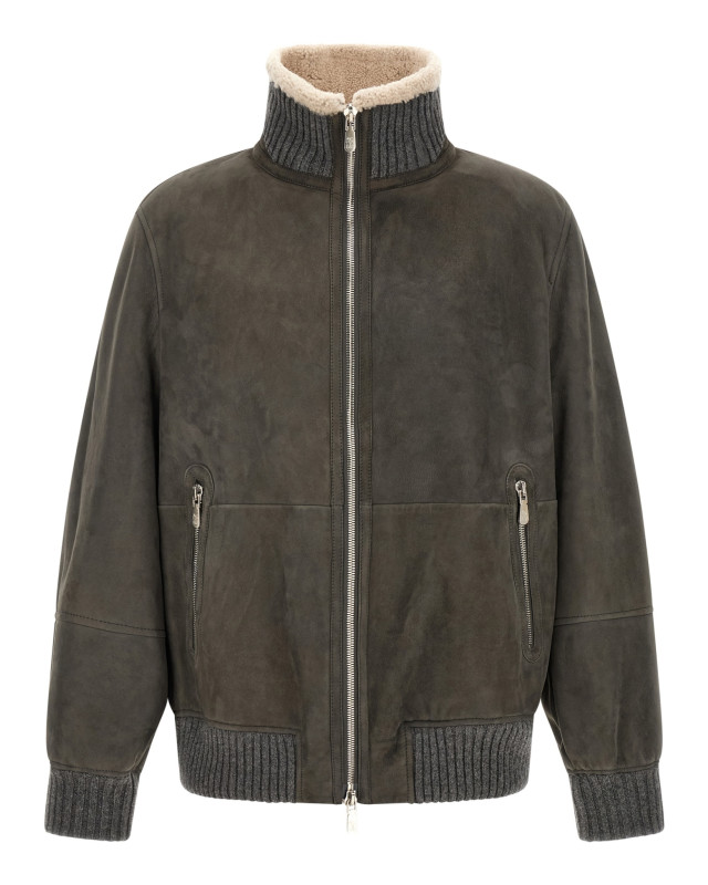 [Brunello Cucinelli] Leather Jacket FW26 MPMCU1737C9873