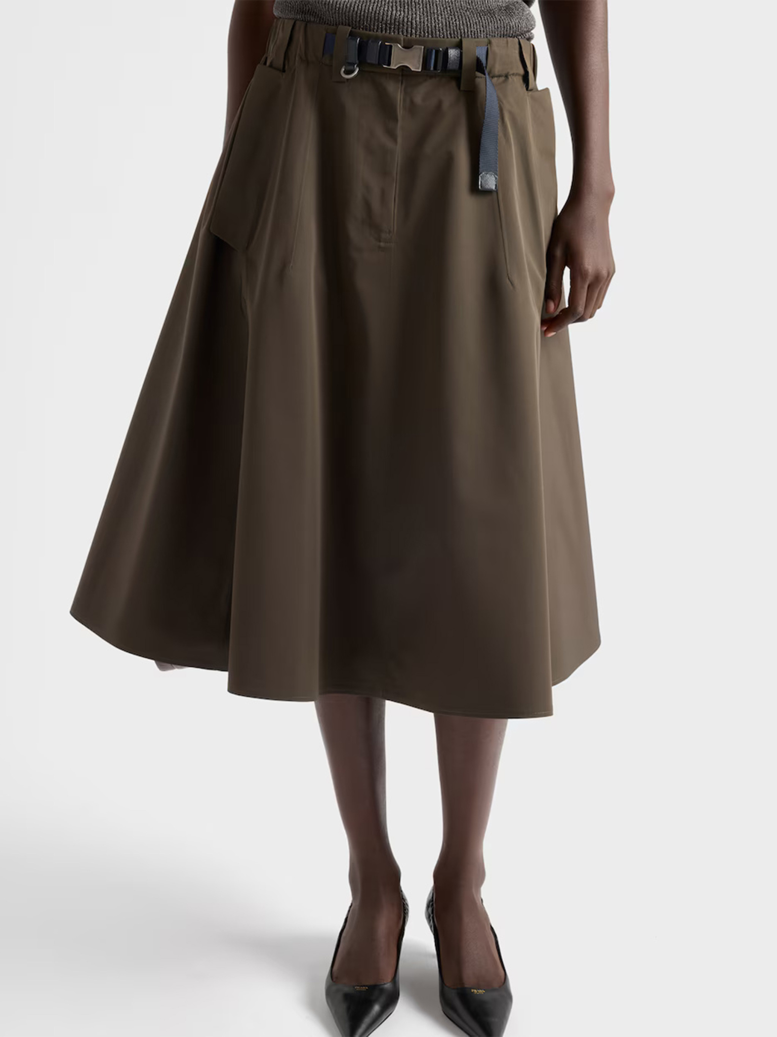 [Prada] Midi skirt FW26 21H025 18UU