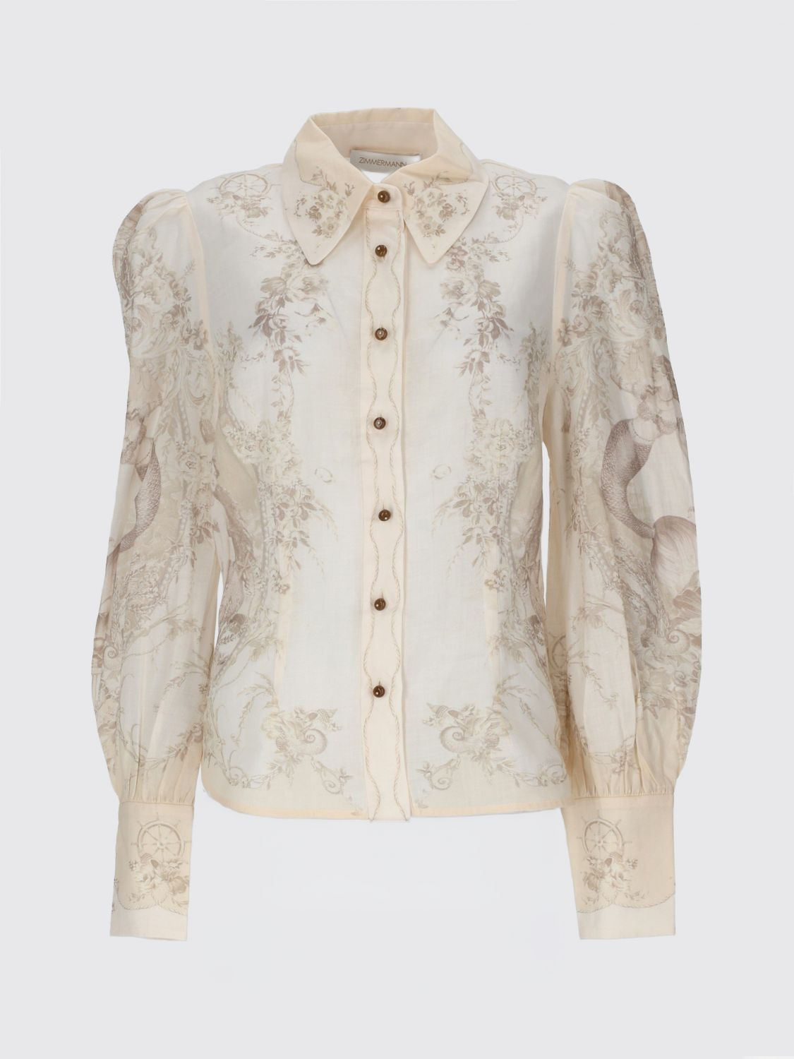 [Zimmermann] Shirts Long Sleeve SS26 4368TC26R MERMT