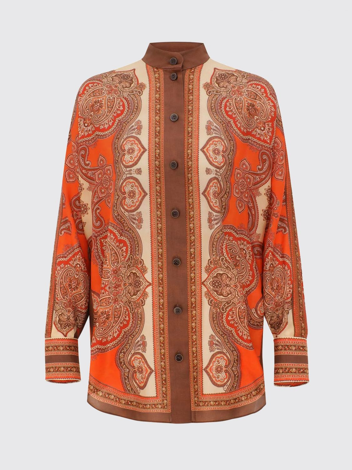 [Zimmermann] Shirt FW26 1499TSS263 TANGERINE PAISLEY