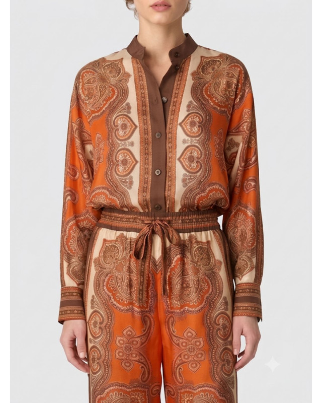 [Zimmermann] Shirt FW26 1499TSS263 TANGERINE PAISLEY