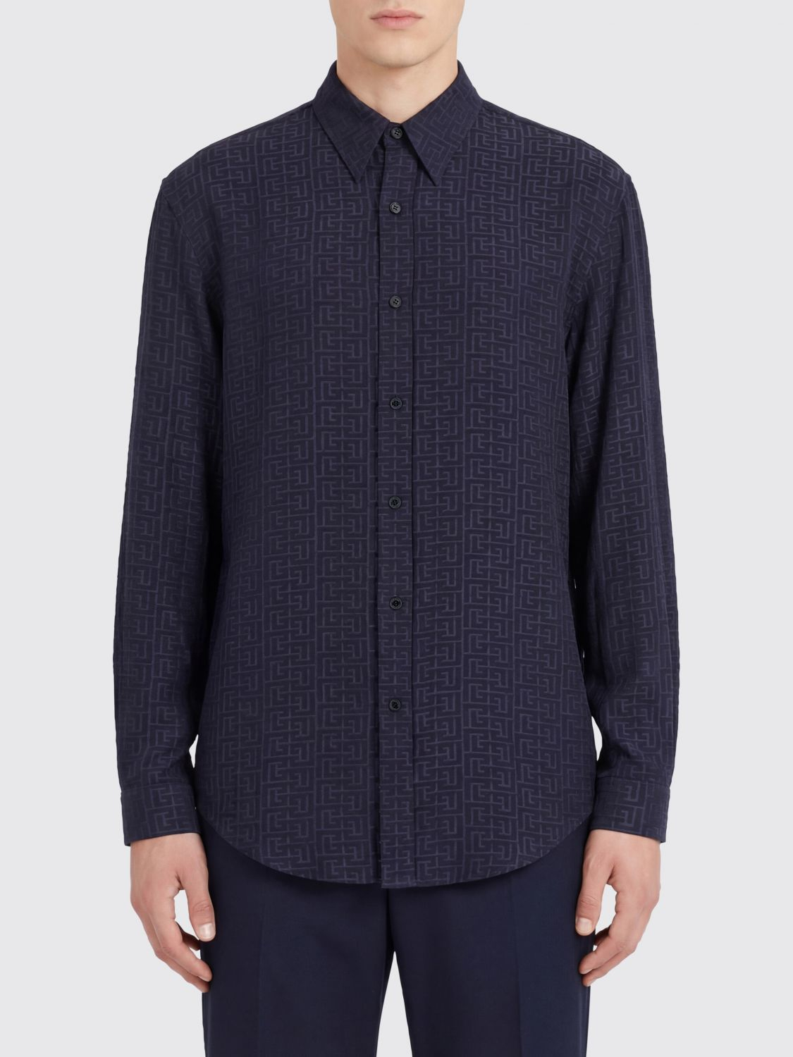 [Balmain] Shirts Long Sleeve SS26 GH1HS555VI74 6UB