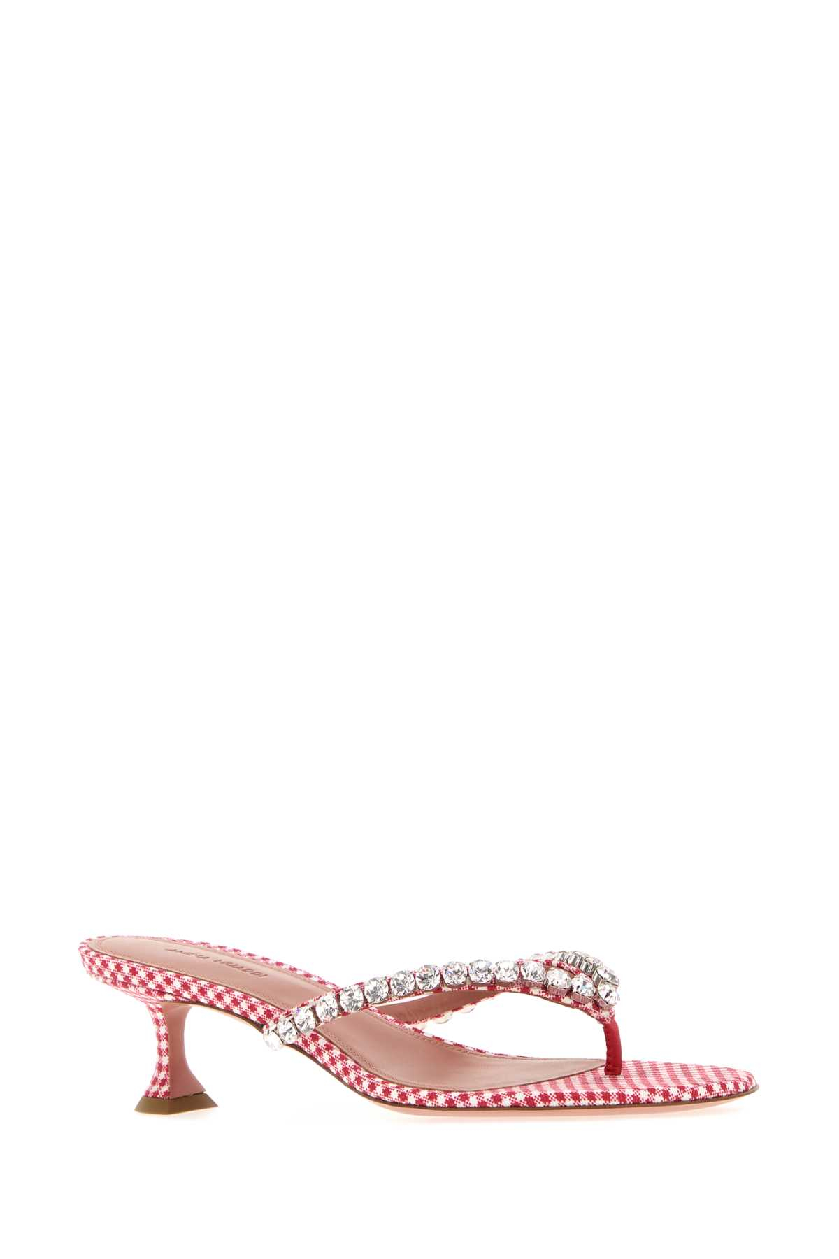 [Amina Muaddi] Sandals SS26 GIGITHONG45 RED&WHITE