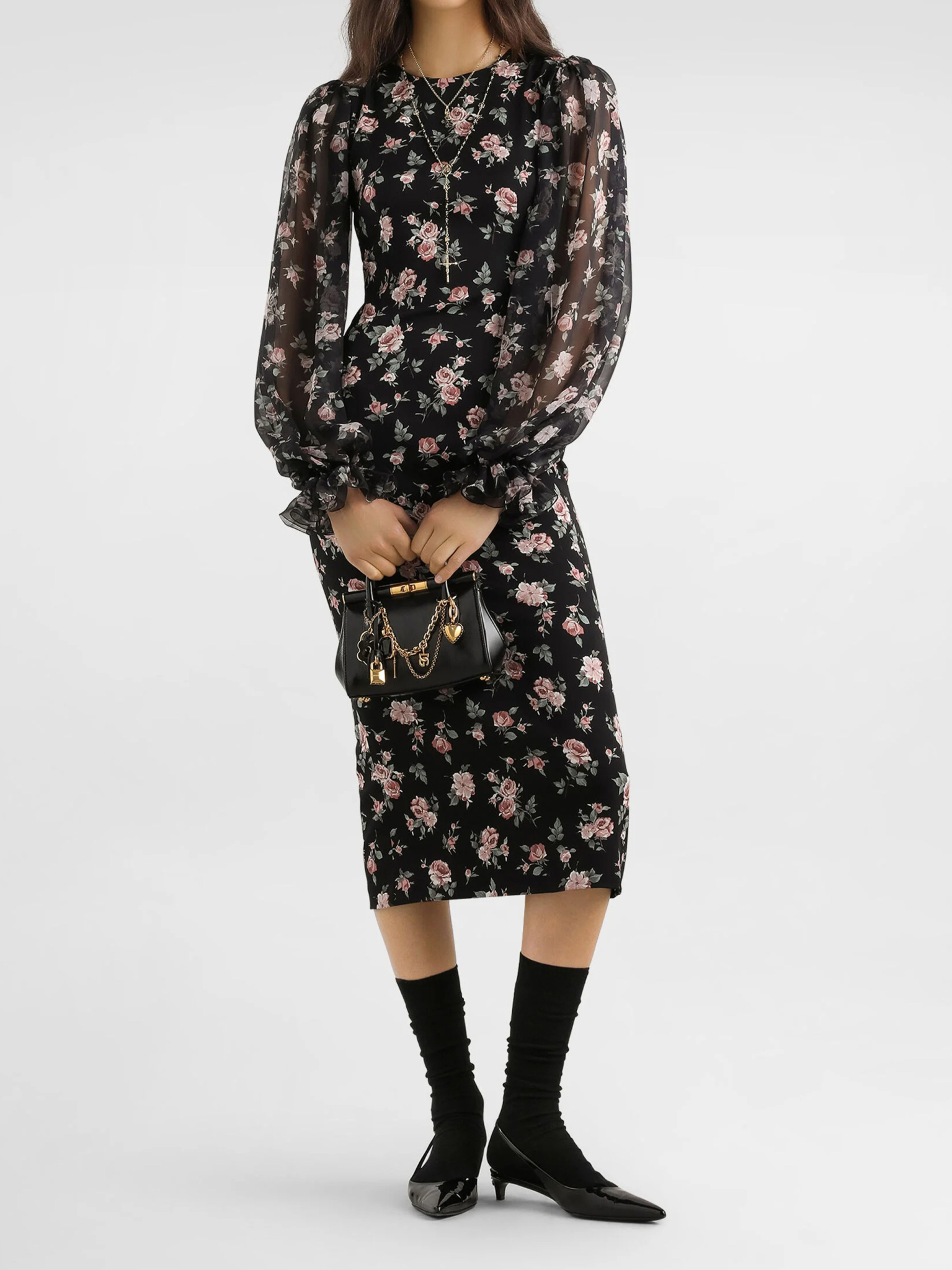 [Dolce & Gabbana] Short sleeve dress FW26 F611DT FSA8C
