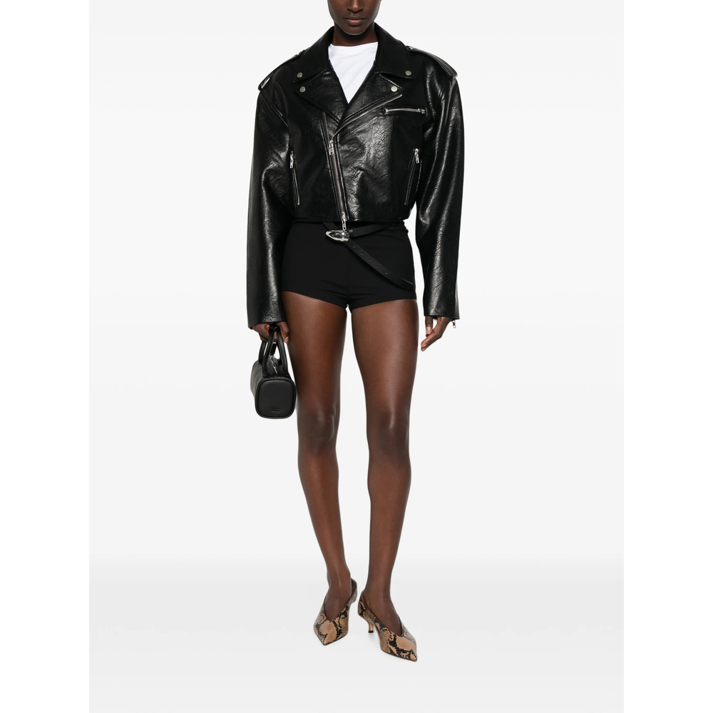 [THE FRANKIE SHOP] Leather Jacket FW26 DAPHNE  BLACK