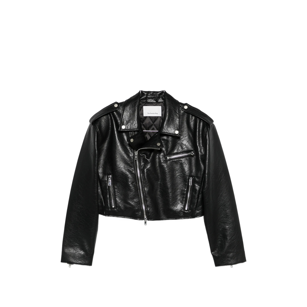 [THE FRANKIE SHOP] Leather Jacket FW26 DAPHNE  BLACK
