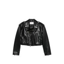 [THE FRANKIE SHOP] Leather Jacket FW26 DAPHNE  BLACK