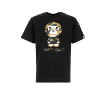 [BAPE] T-shirts Short Sleeve FW26 002TEM301006M BLACKXYELLOW