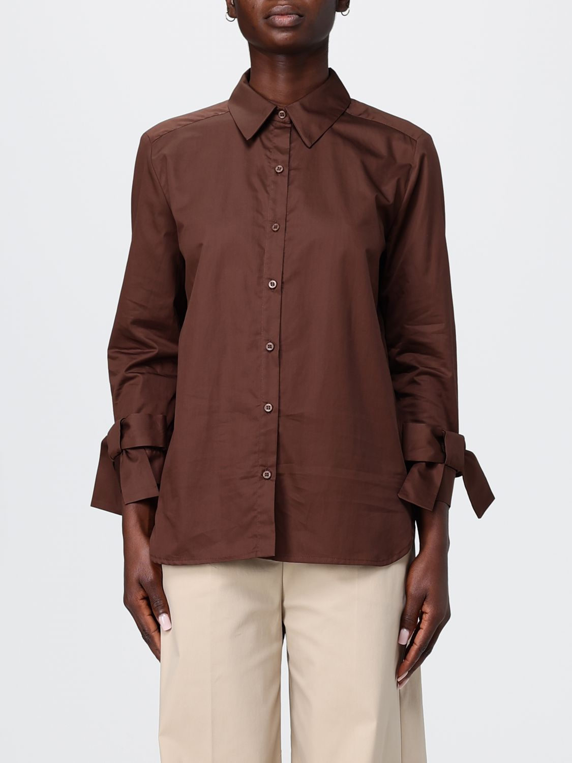 [HANITA] Shirts Long Sleeve SS26 HC6744597 EBANO
