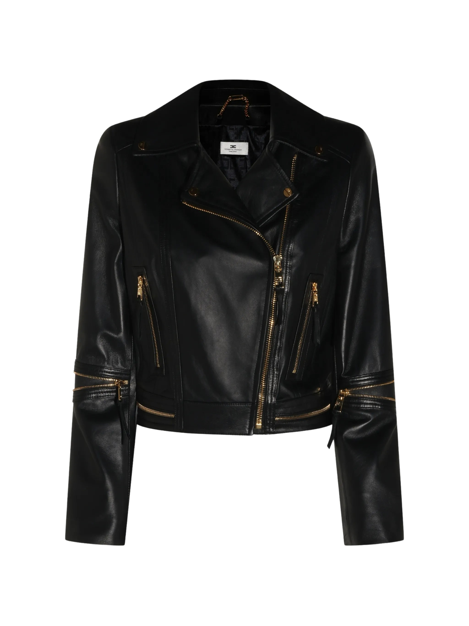 [ELISABETTA FRANCHI] Leather Jacket FW26 GD01Z66E2