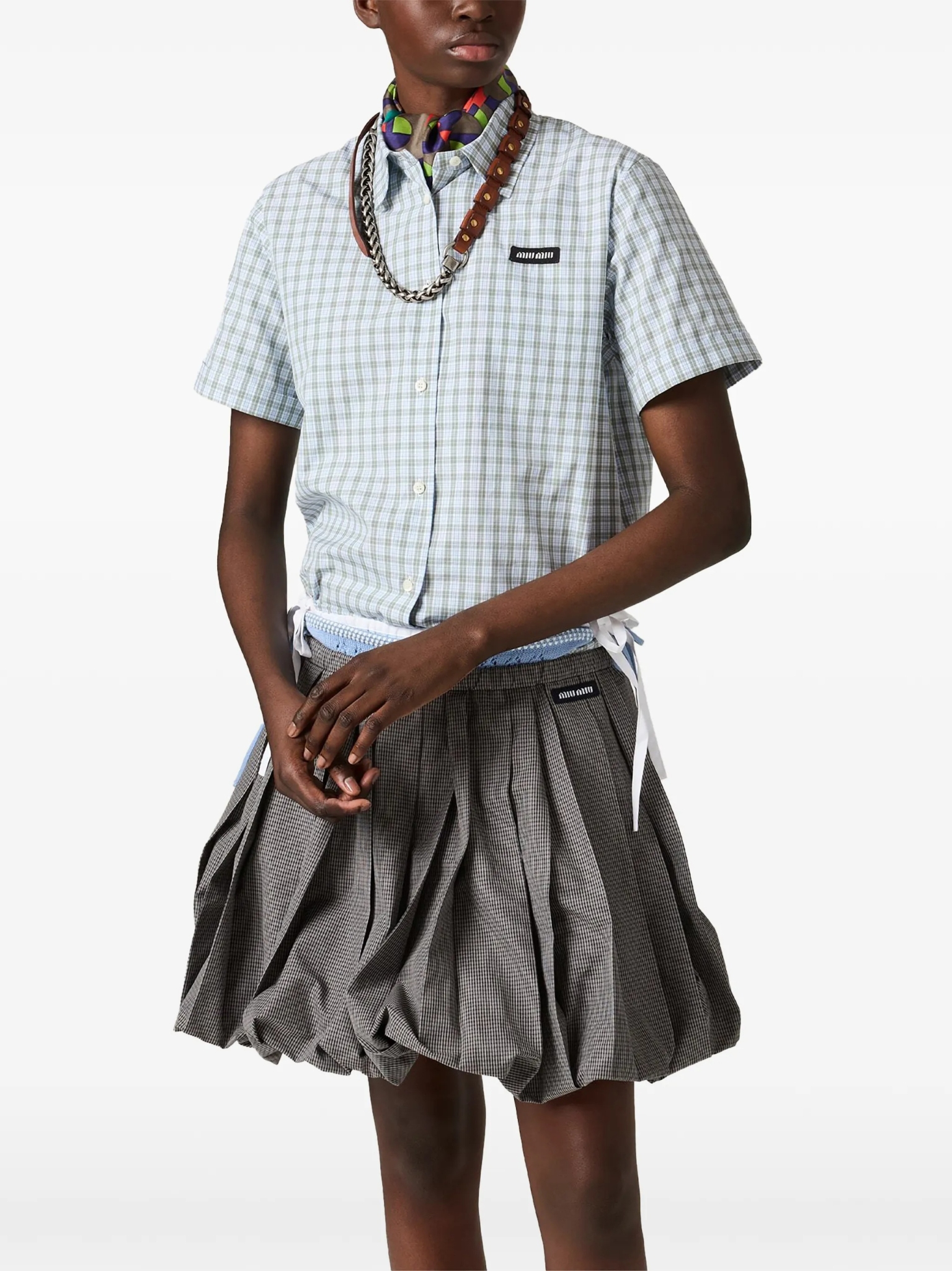 [Miu Miu] Shirts Short Sleeve FW26 MK1959 196L
