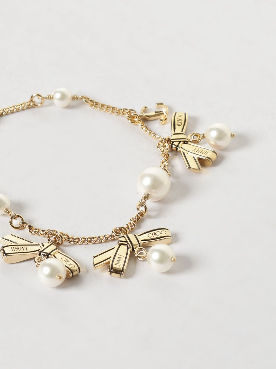 [Jimmy Choo] Bracelet SS26 MULTICHRMRBNBRCLTJKI GOLD/BLACK/WHITE