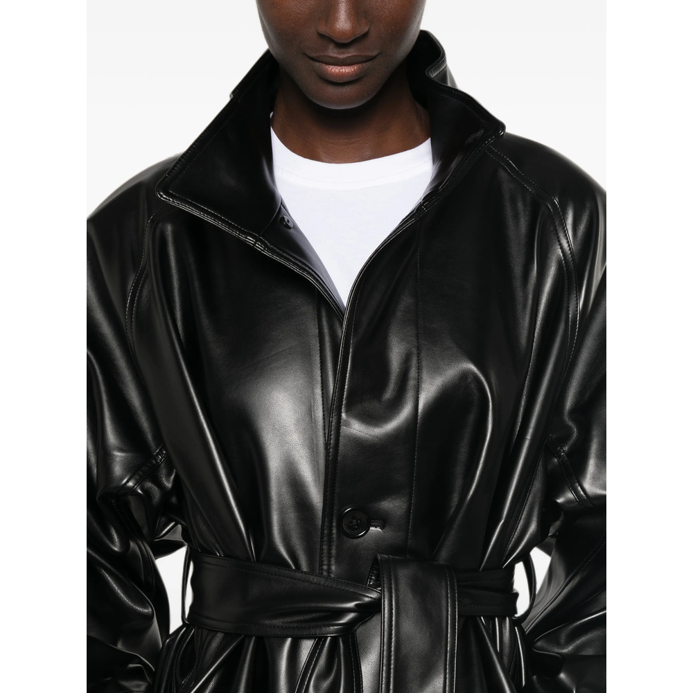 [THE FRANKIE SHOP] Leather Jacket FW26 CALEN  BLACK