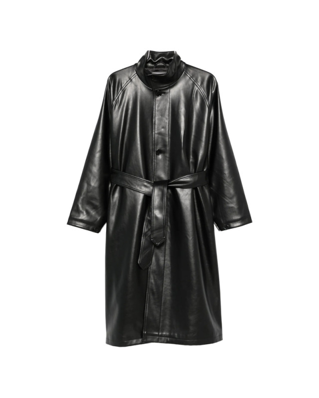 [THE FRANKIE SHOP] Leather Jacket FW26 CALEN  BLACK