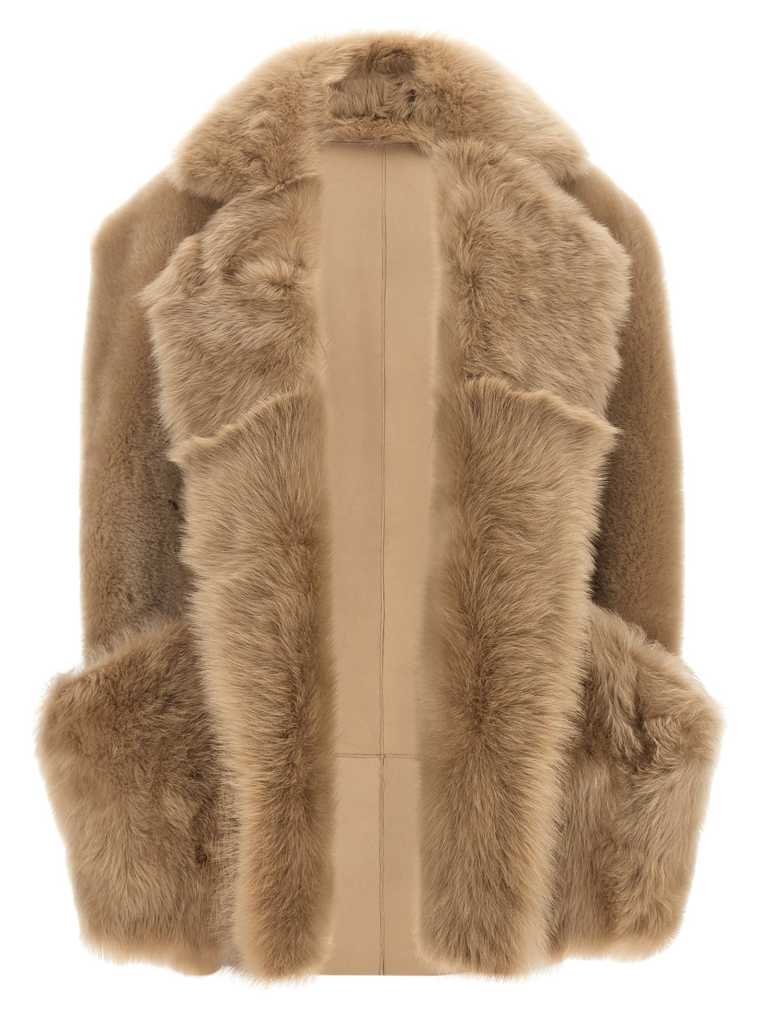 [Blancha] Fur Jacket FW26 26021300NOCCIOLA