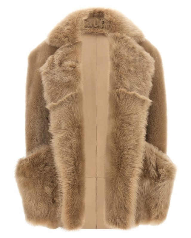 [Blancha] Fur Jacket FW26 26021300NOCCIOLA