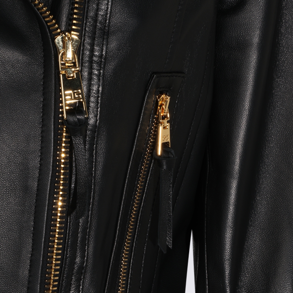 [ELISABETTA FRANCHI] Leather Jacket FW26 GD01Z66E2110