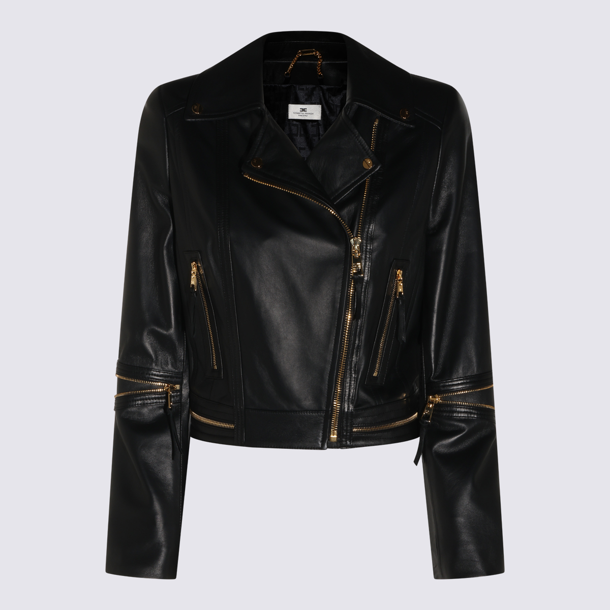 [ELISABETTA FRANCHI] Leather Jacket FW26 GD01Z66E2110