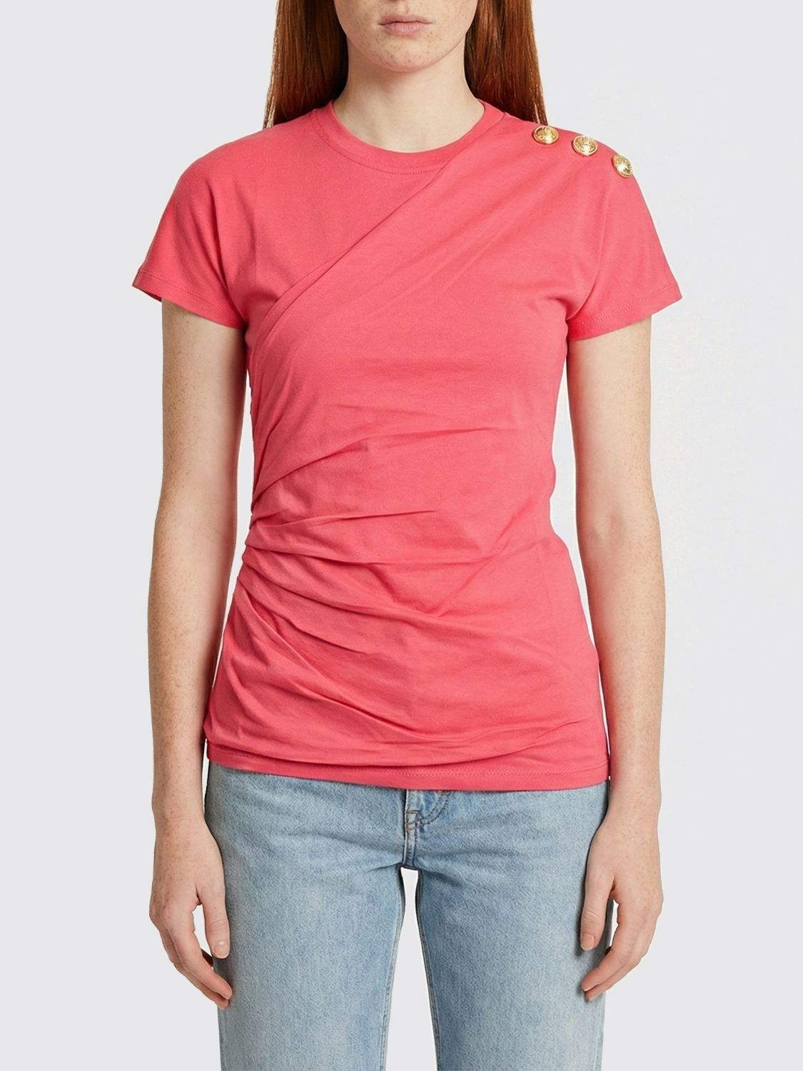 [Balmain] T-shirts Short Sleeve SS26 GF1EF002BD39 OFW
