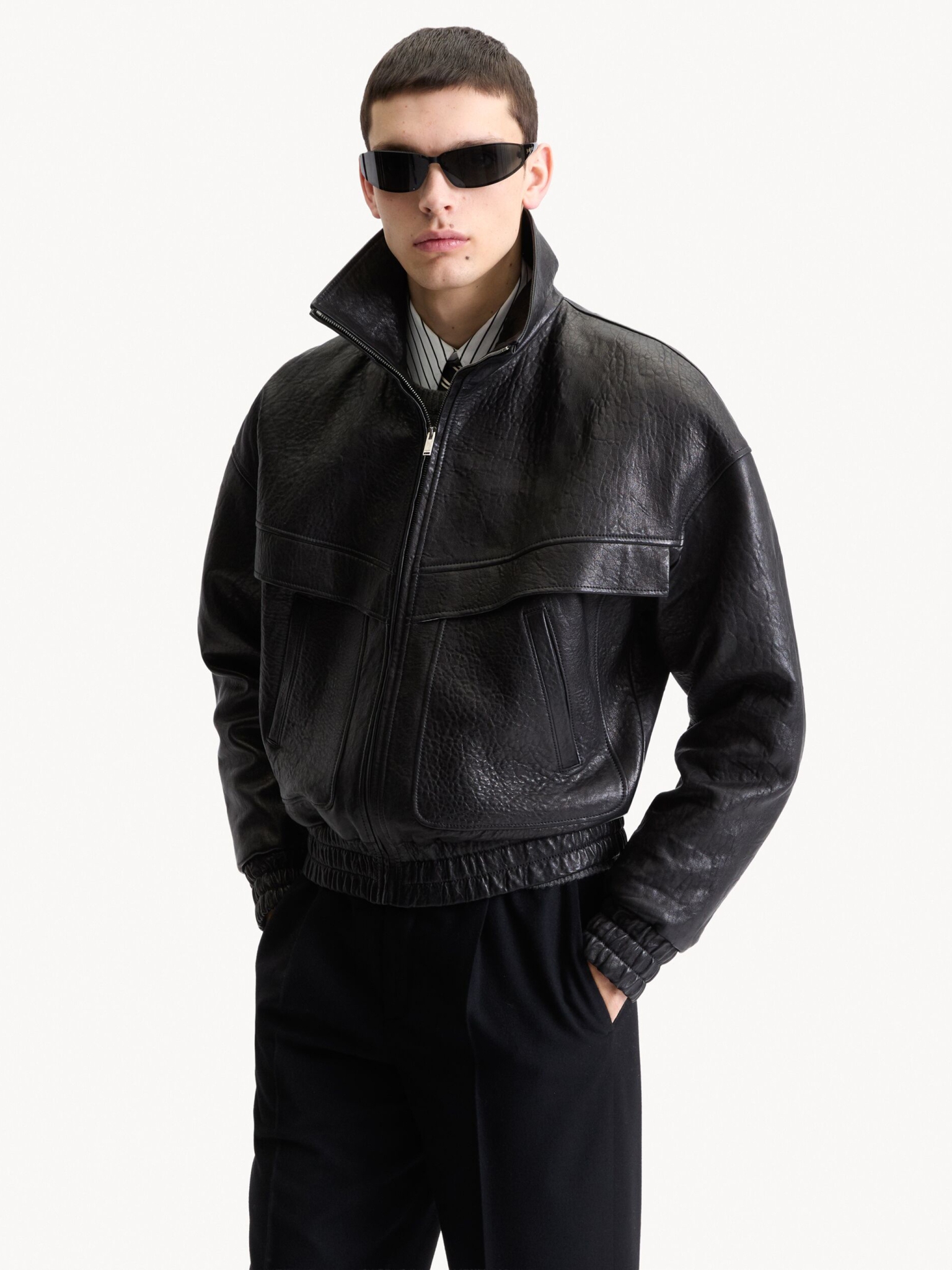 [Saint Laurent] Leather Jacket FW26 847967YCNF21000