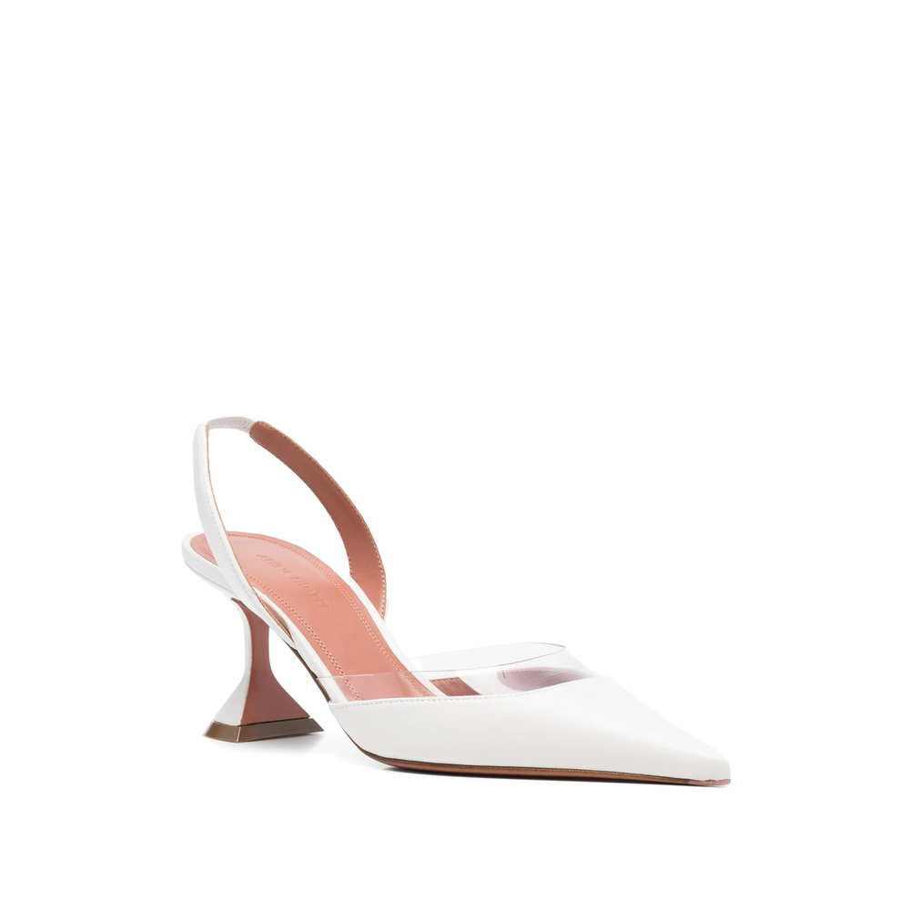[Amina Muaddi] Slingback FW26 LARA 70 WHITE