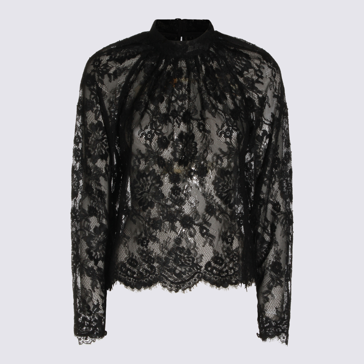 [Self - portrait] Blouse FW26 PF26032TABBLACK