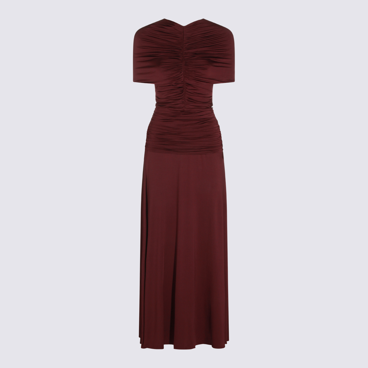 [Self - portrait] Short sleeve dress FW26 PF26098MBUBURGUNDY