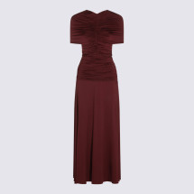 [Self - portrait] Short sleeve dress FW26 PF26098MBUBURGUNDY