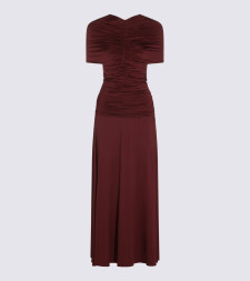 [Self - portrait] Short sleeve dress FW26 PF26098MBUBURGUNDY