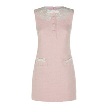 [Self - portrait] Sleeveless dress FW26 PF26002SCPPINK