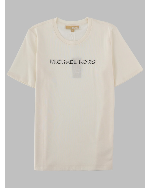 [MICHAEL BY MICHAEL KORS] T-shirts Short Sleeve FW26 MT6528597J_110BONE