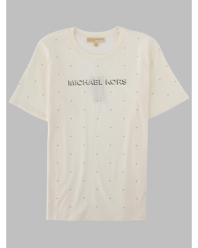 [MICHAEL BY MICHAEL KORS] T-shirts Short Sleeve FW26 MT6524Y97J_110BONE