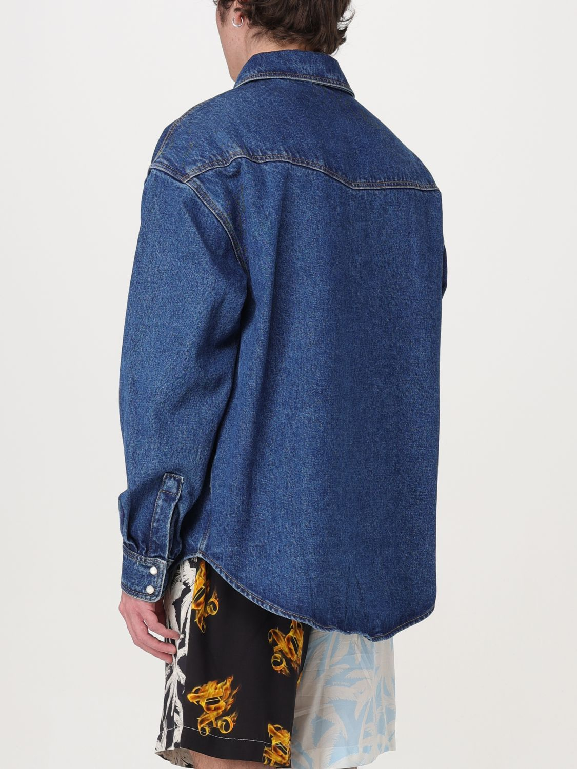 [Palm Angels] Shirts Long Sleeve FW25 PMYD023R24DEN002 4001
