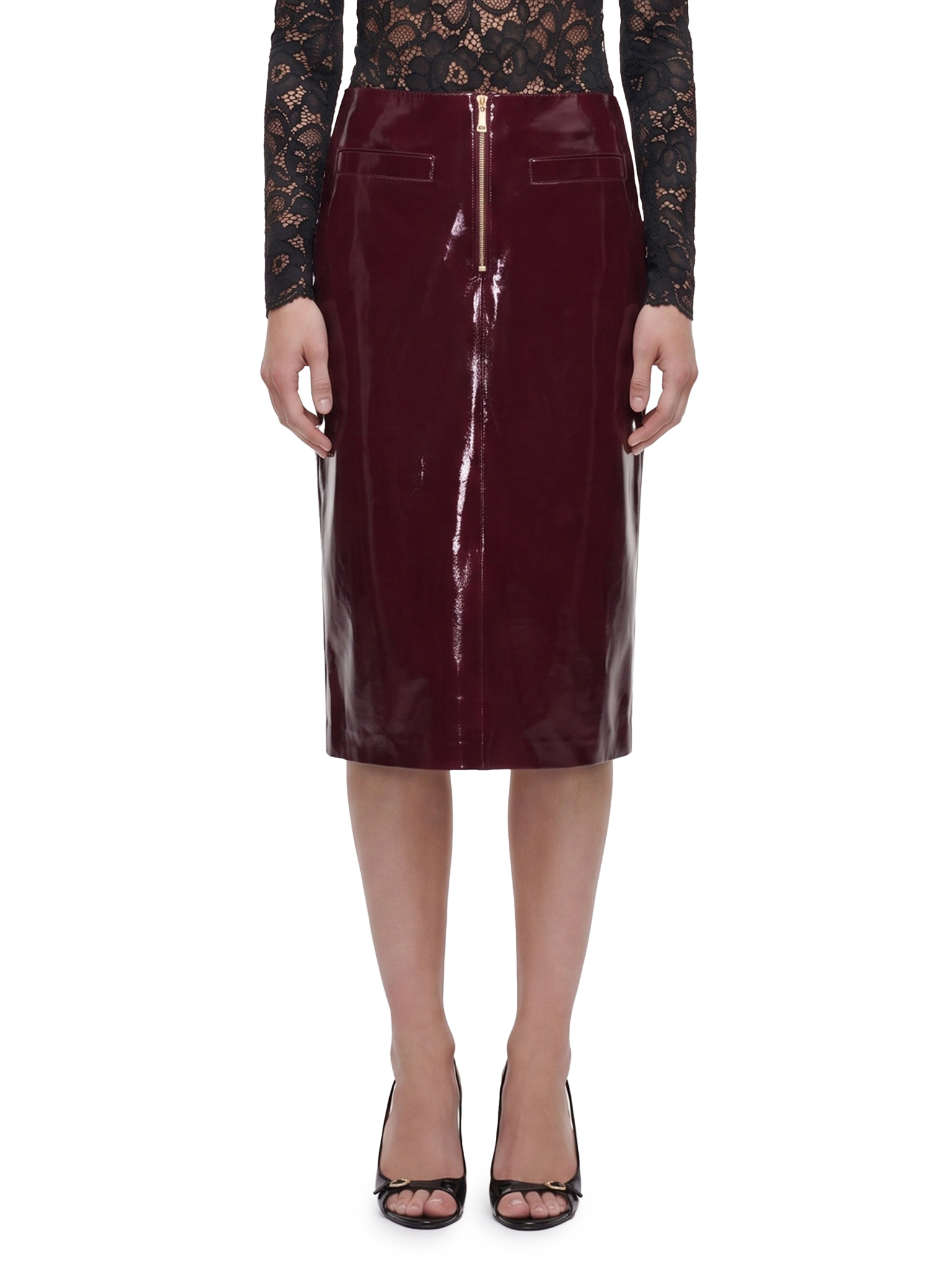 [SELF PORTRAIT] Midi skirt FW26 AW26-080MSK__PU